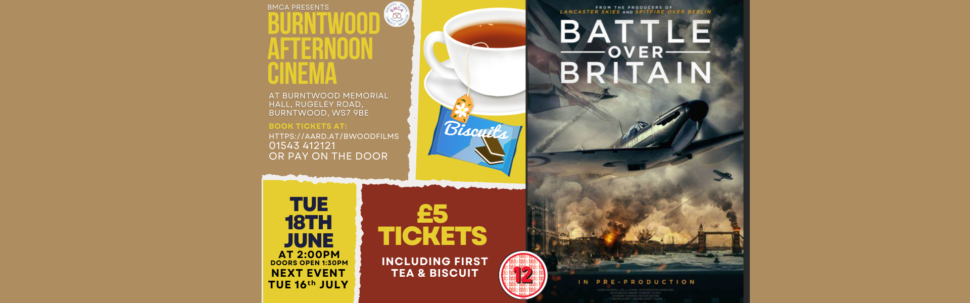 Burntwood Afternoon Cinema - Battle Over Britain